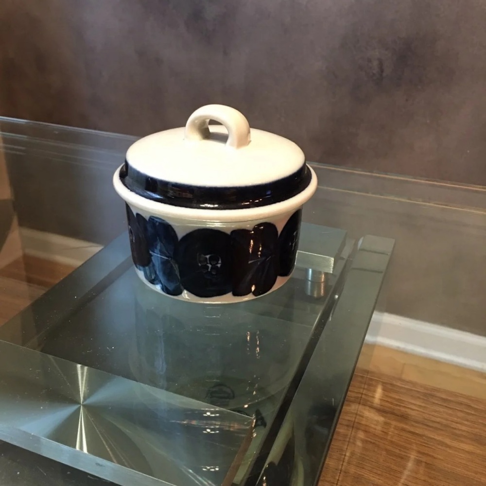 Blue Anemone By Arabia Sugar Bowl w/ Lid